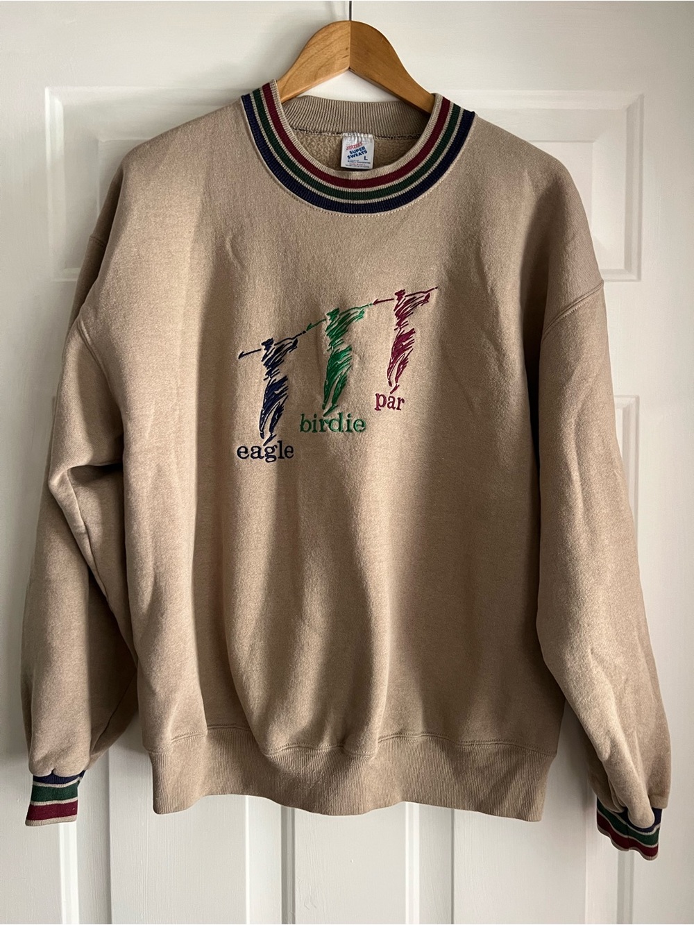 JERZEES: SUPER SWEATS | (sz L) Men’s Embroidered Golf Crewneck Sweatshirt